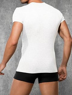 Мужская белая футболка Doreanse Ribbed Modal Collection 2545c02